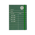 Library Card A5 Notebook in Green