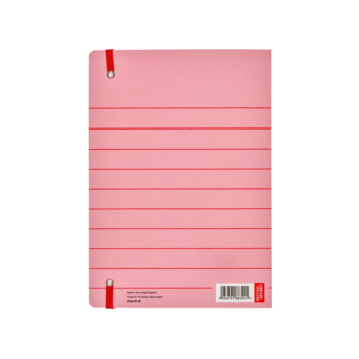 Library Card A5 Notebook in Pink