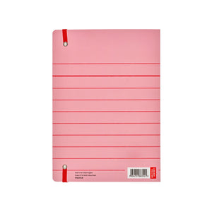 Library Card A5 Notebook in Pink