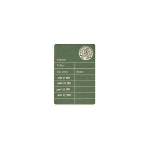 Library Card Magnet in Green