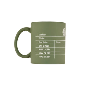 Library Card Mug in Green