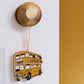 London Bus Wooden Decoration lifestyle on doorknob