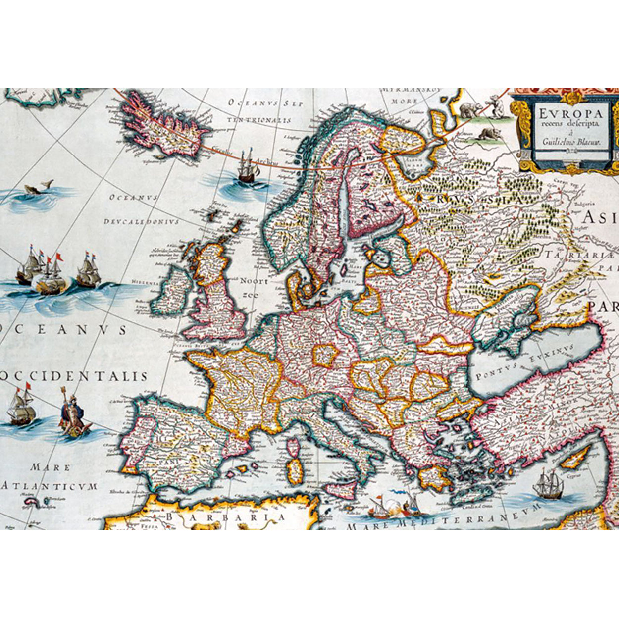 Map of Europe Card