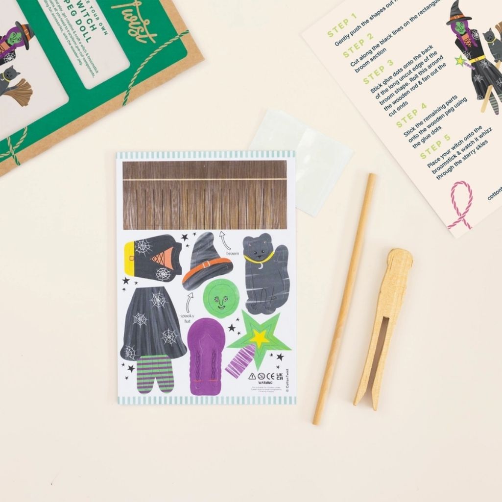 Make Your Own Witch Peg Doll Kit