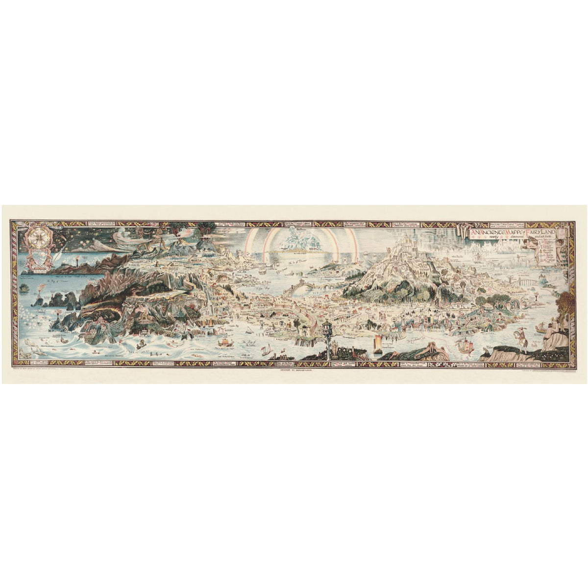 Mappe of Fairyland laid on cloth