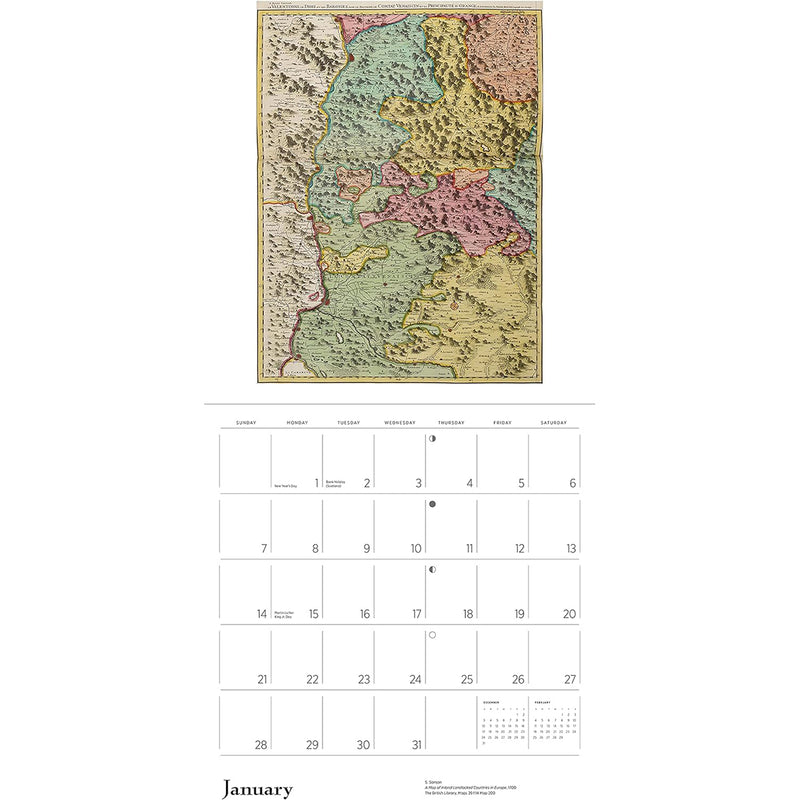 Antique Maps 2024 Wall Calendar Front Cover