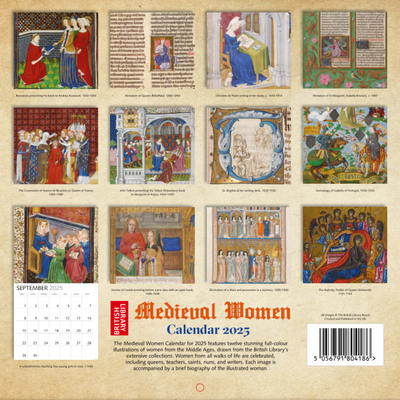 Medieval Woman 2025 Calendar Back