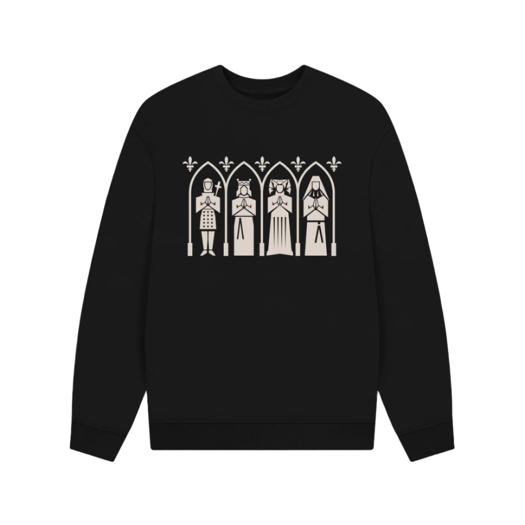 Medieval Women Crewneck Sweatshirt in Black