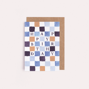 Checkerboard Mini Birthday Card