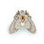 Moth Brooch in Cream Pearl
