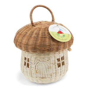 Rattan Mushroom House Basket