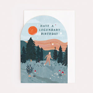 Image of Legendary Bigfoot Birthday Card