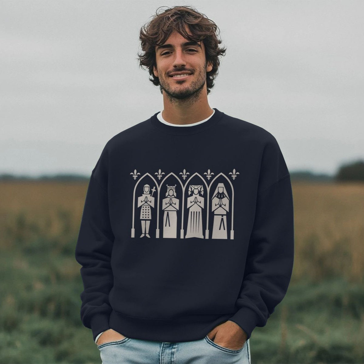 Navy Medieval Women Sweater Lifestyle