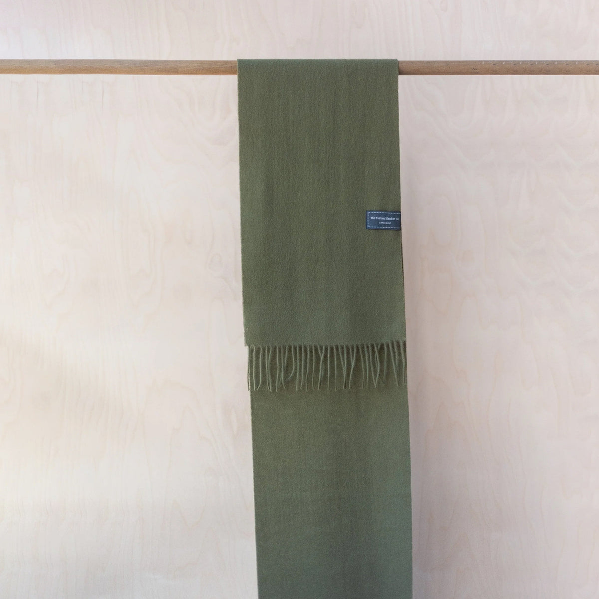 Olive Lambswool Scarf