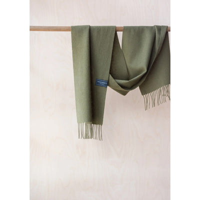 Olive Lambswool Scarf