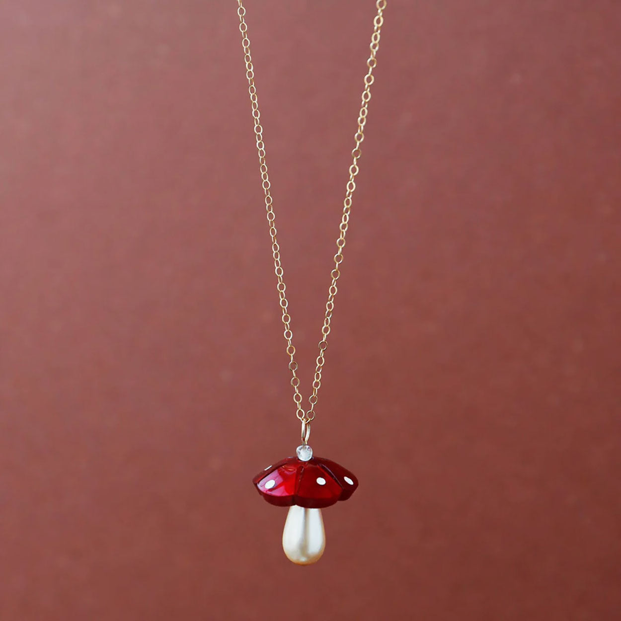 Red Toadstool Necklace