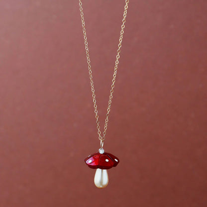 Red Toadstool Necklace