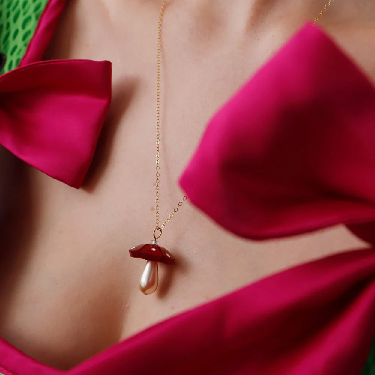 Red Toadstool Necklace