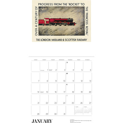 England by Rail 2024 Wall Calendar, inside view