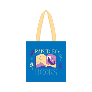 Raised by Books Tote Front
