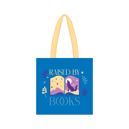 Raised by Books Tote Front
