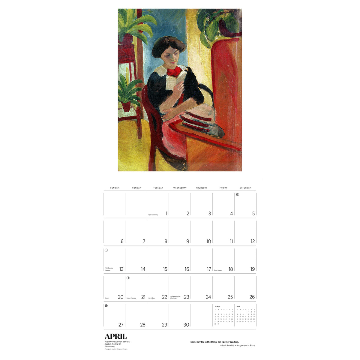 Reading Woman 2025 Wall Calendar