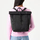 Roll Top Mini Backpack Black