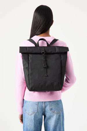 Roll Top Mini Backpack Black