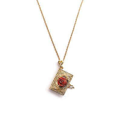 Rose Book Locket Pendant