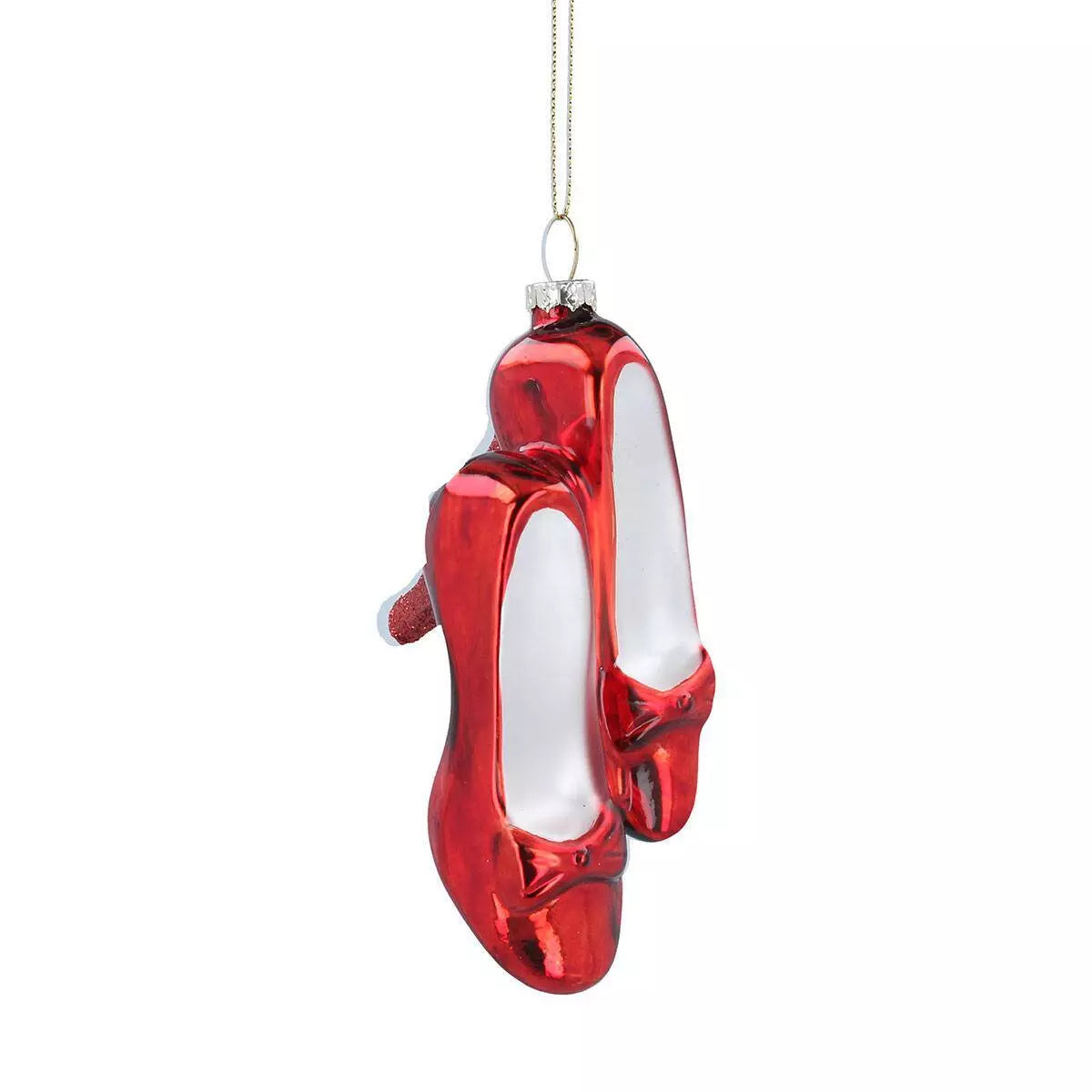 Ruby Slippers Glass Decoration