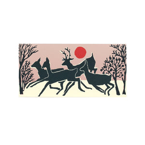 Running of the Deer Long Cards (Pack of 10)