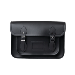 13 Inch Satchel (Black), front view