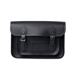 13 Inch Satchel (Black), front view