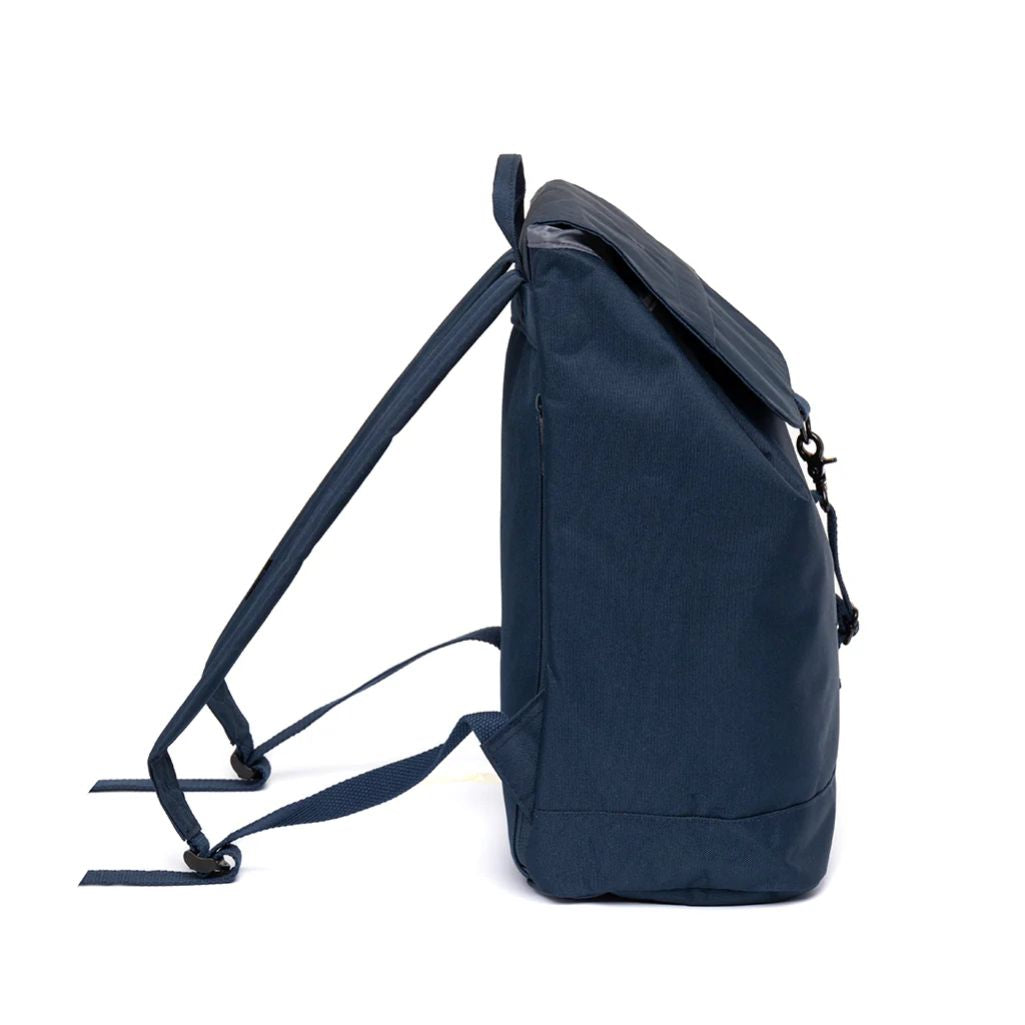Side view of the Scout Backpack in Navy