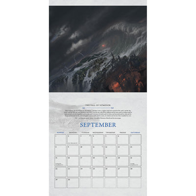 Tolkien Calendar, inside view