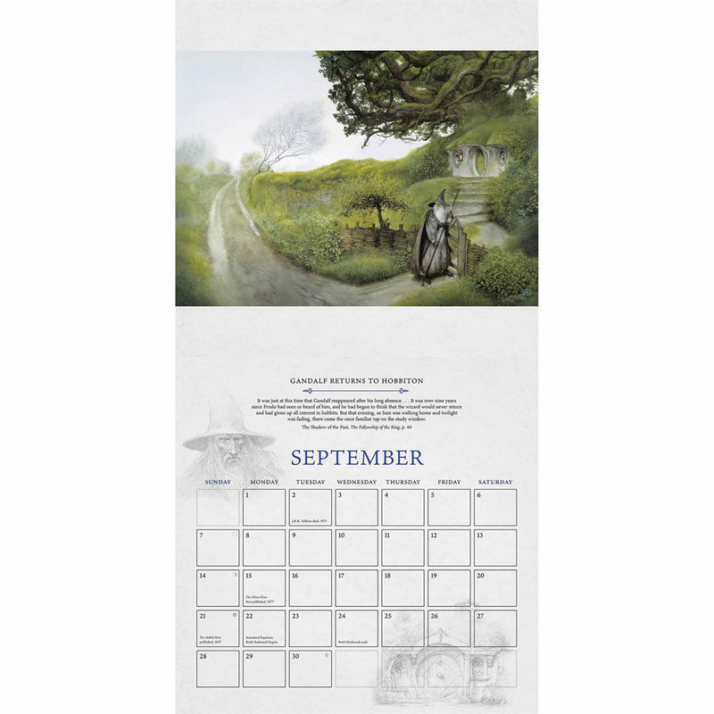 Tolkien 2025 Wall Calendar Front Cover