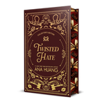 Twisted Hate Collector's Edition book by Ana Huang, shown open to reveal a decorative interior with red and gold patterned pages, on a white background.