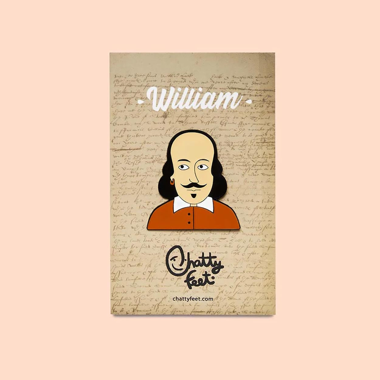 William Shakespeare Enamel Pin