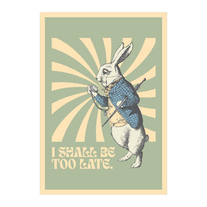 White Rabbit Tea Towel