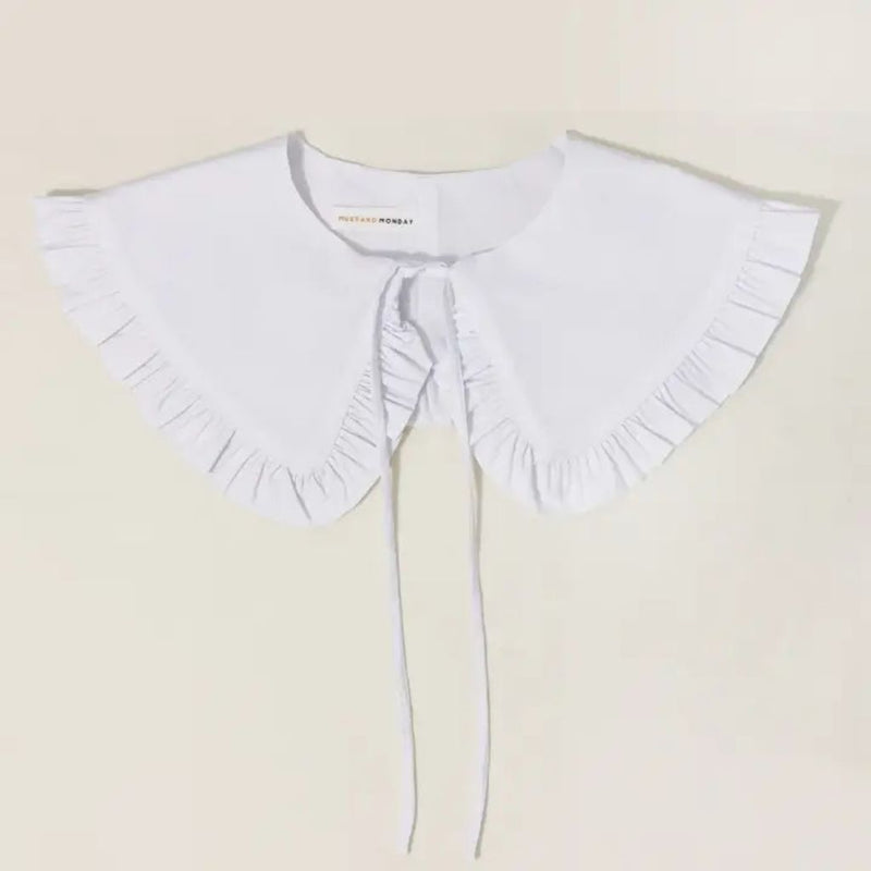 White Frill Detachable Collar with jumper