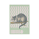 sustainable HDF wooden magnet of The British Library Alice's Adventures Underground Cheshire Cat, with Curiouser and Curiouser text