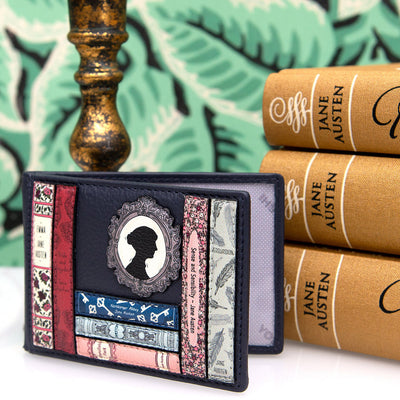 Jane Austen Leather Travel Pass Holder lifestyle shot