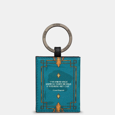 Great Gatsby Keyring Vegan Leather Back