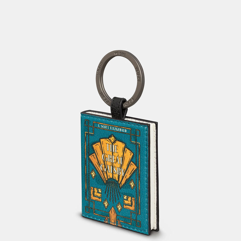 Great Gatsby Keyring vegan Leather front