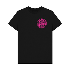 Black Printed T-shirt Human Chord