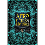 Book cover of 'Afro Futurism Short Stories' with decorative text and a stylized illustration.