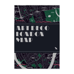 Artdeco London Map book cover with black background and map design