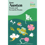Book cover of 'Poems and Favourite Poems' by Jane Austen with floral design