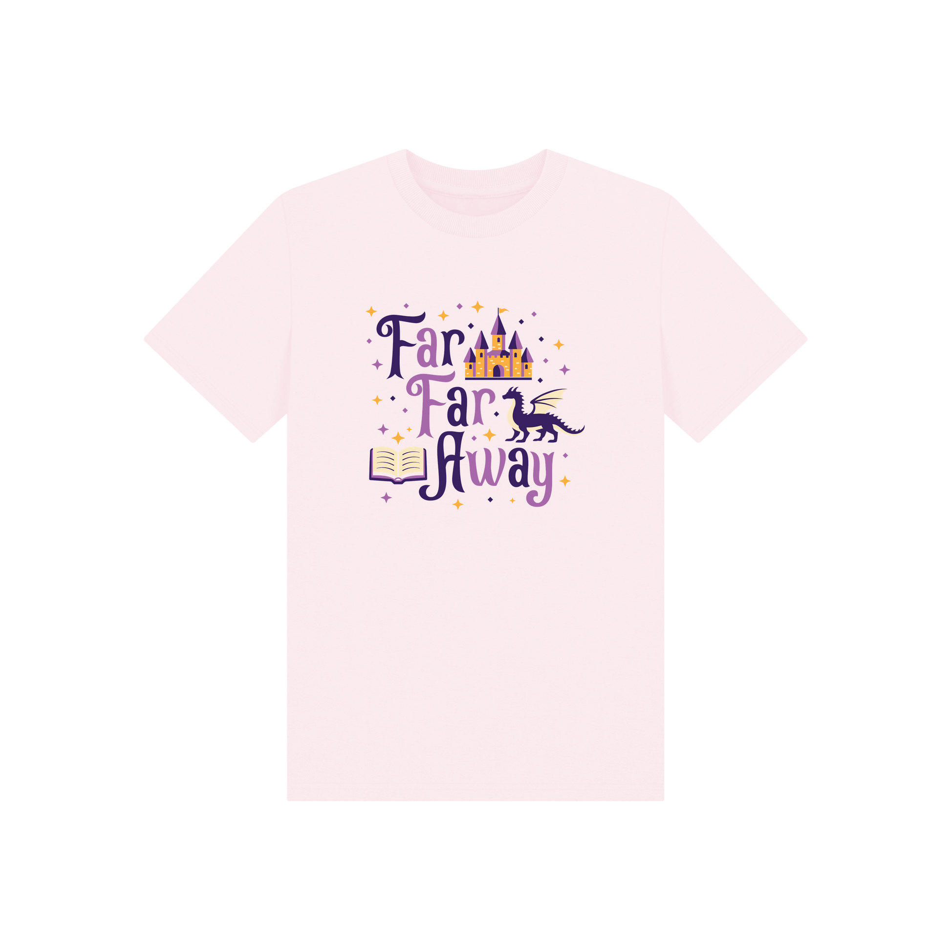 Pink Printed Kids T-Shirt Front