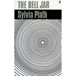 Book cover of 'The Bell Jar' by Sylvia Plath with concentric circle design.
